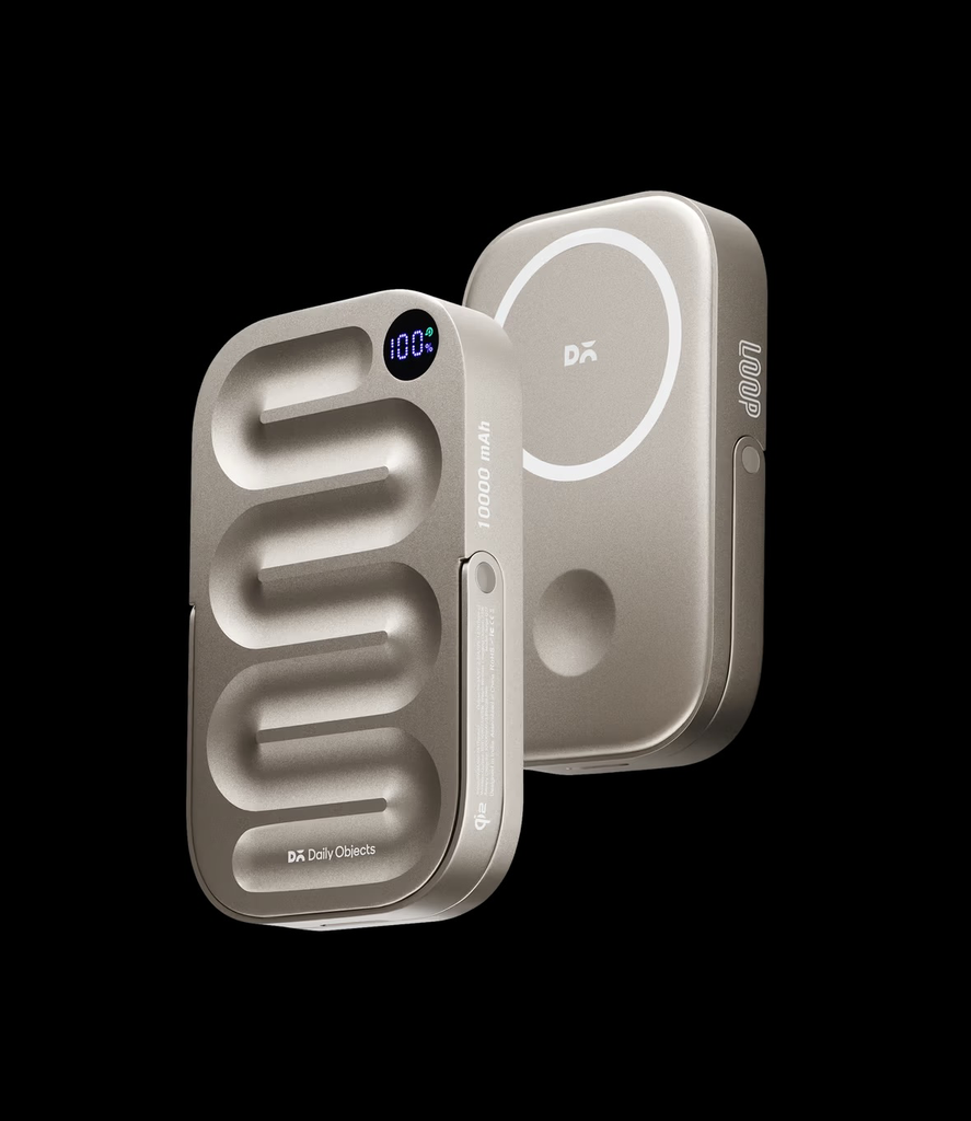 Loop Qi2-Certified MagSafe-Compatible Aluminium Power Bank 10000 mAh - Titanium